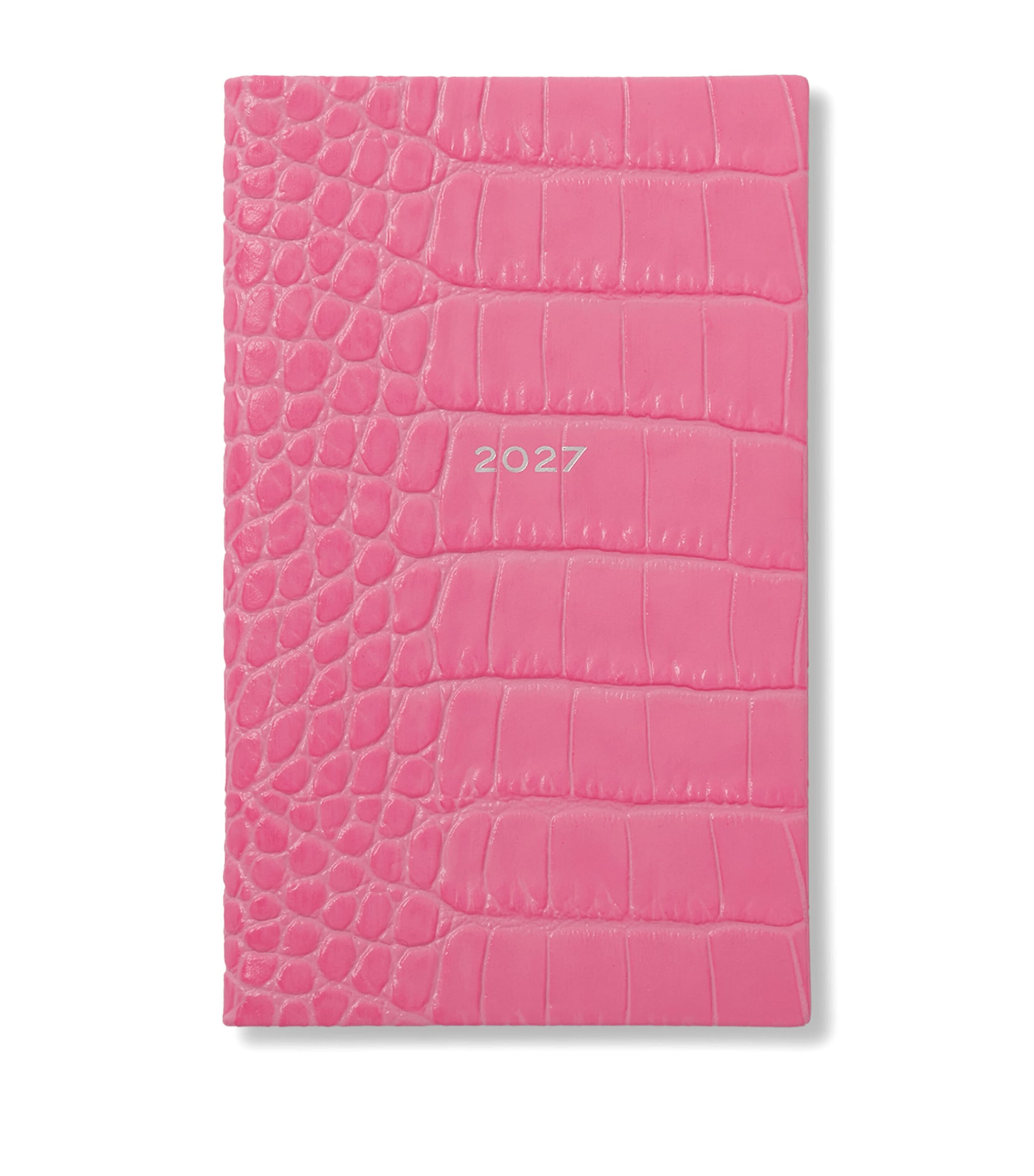 Smythson Leather Panama Weekly Diary 2027 Flamingo