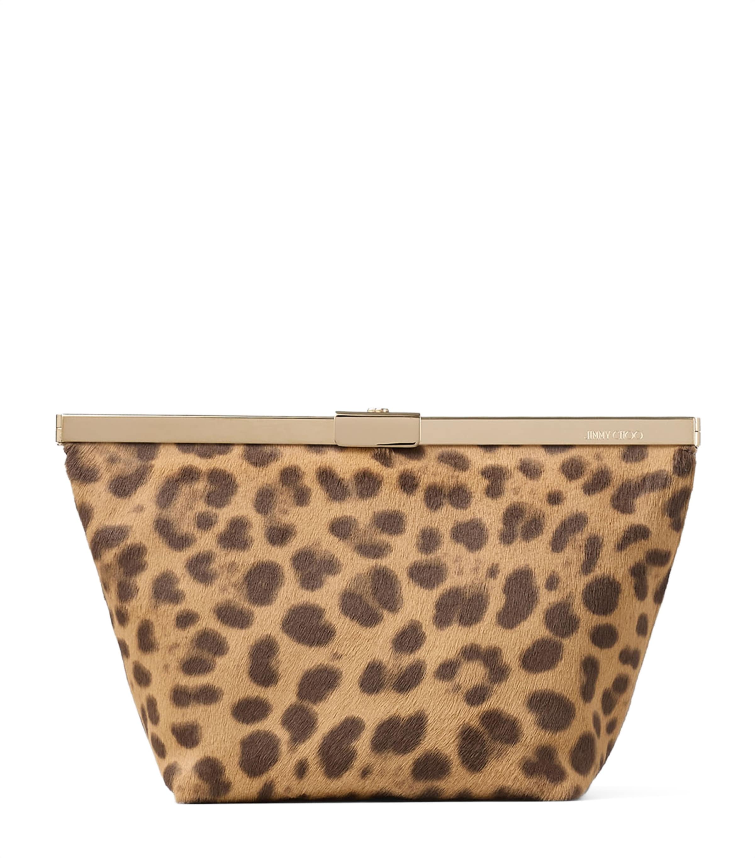 Leopard Print Ganache Clutch Bag