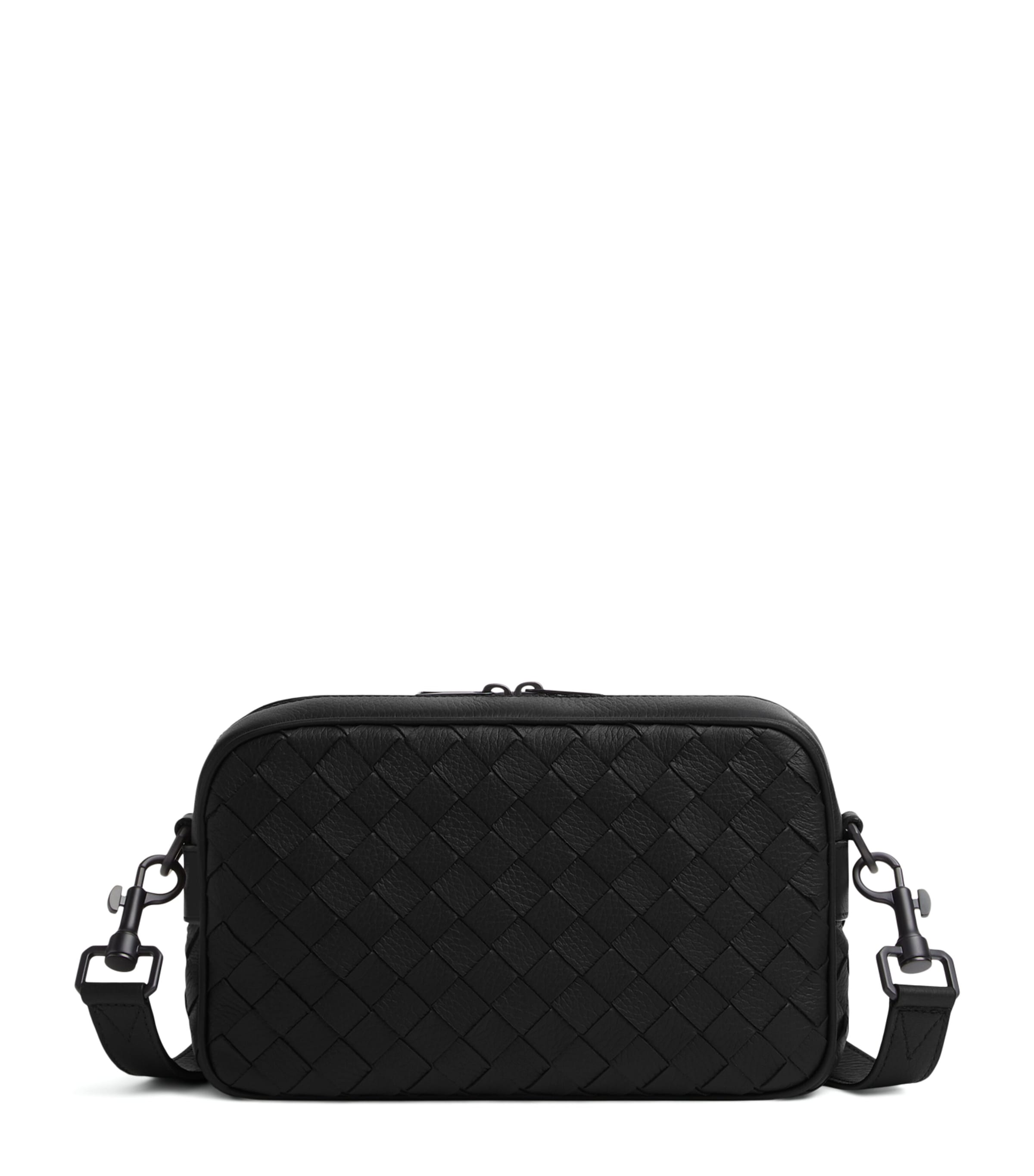 Small Leather Intrecciato Camera Bag