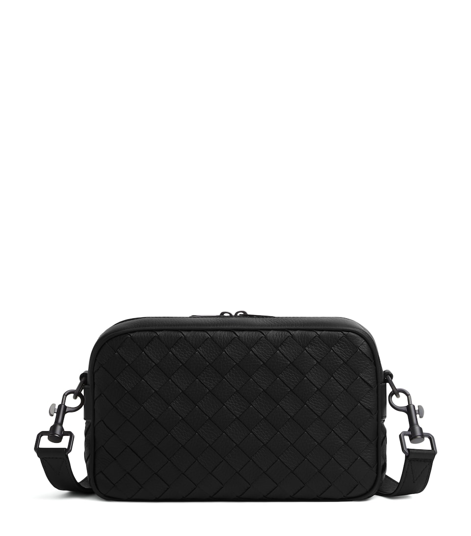 Small Leather Intrecciato Camera Bag