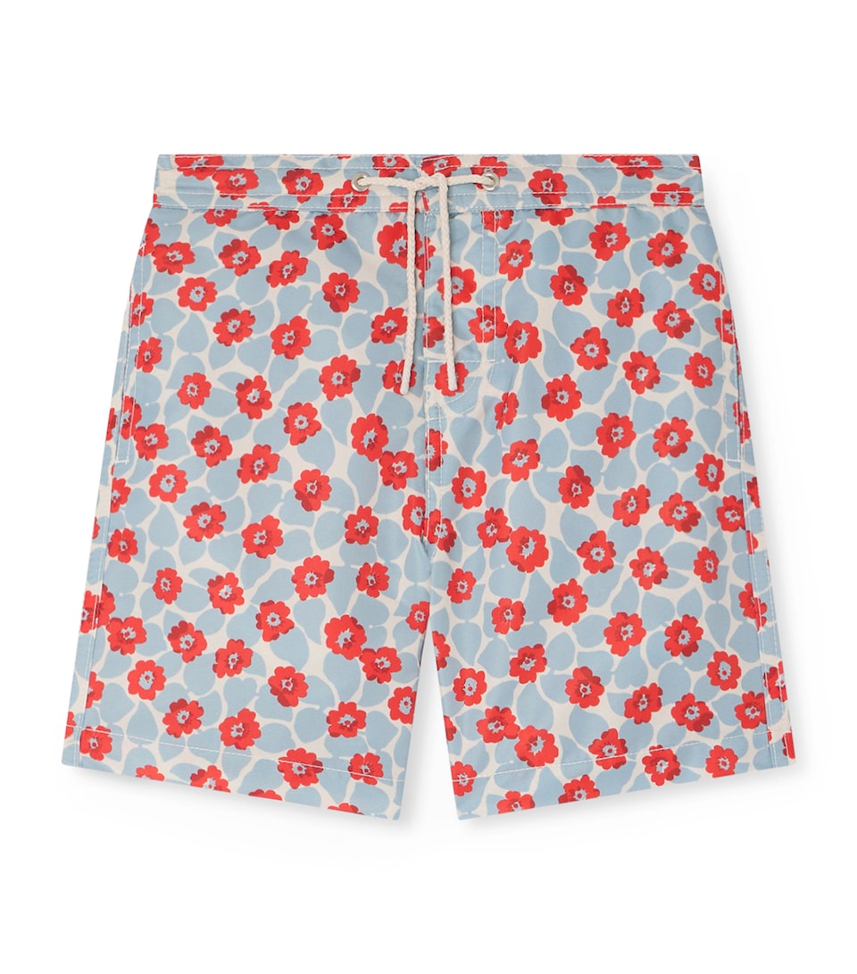 Bonpoint Floral Swim Shorts (10-14 Years) Fl Bleu