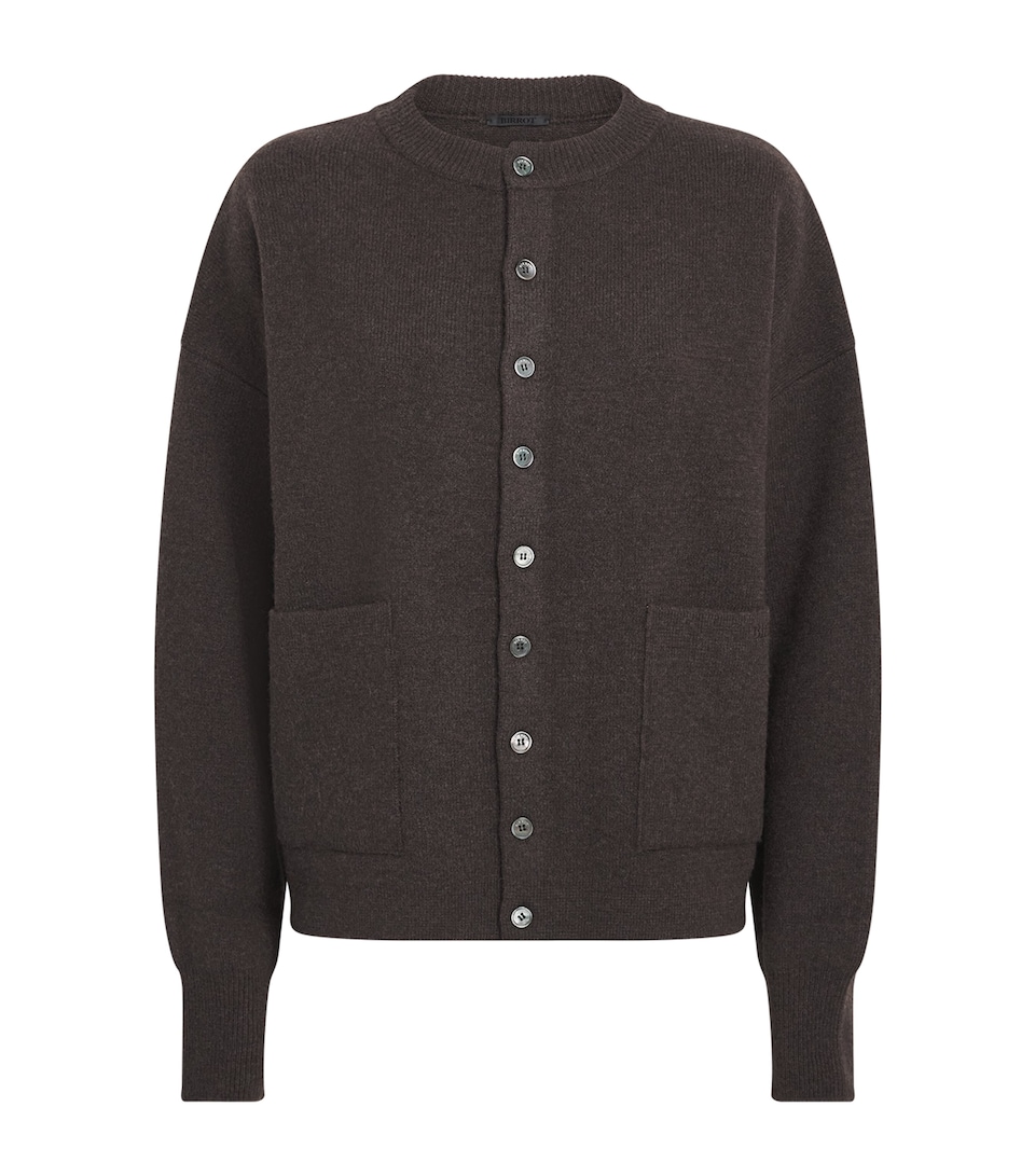 Birrot Womens Merino Wool Cardigan Brown