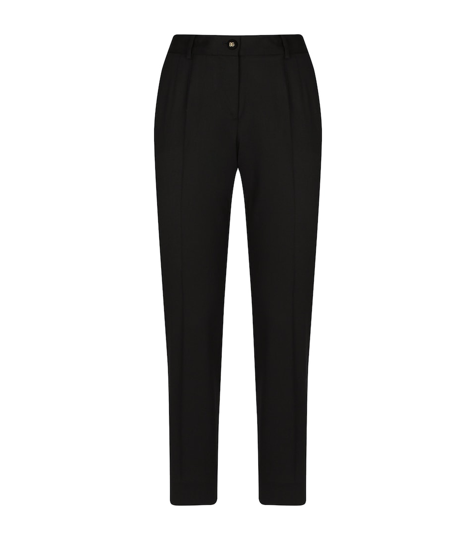 Dolce&Gabbana Womens Gabardine Trousers Black