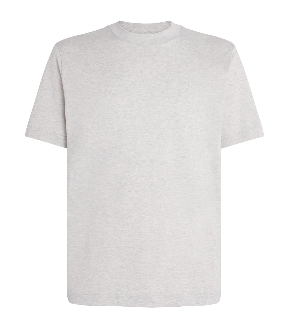 Eleventy Mens Cotton T-Shirt Grigio Chiaro
