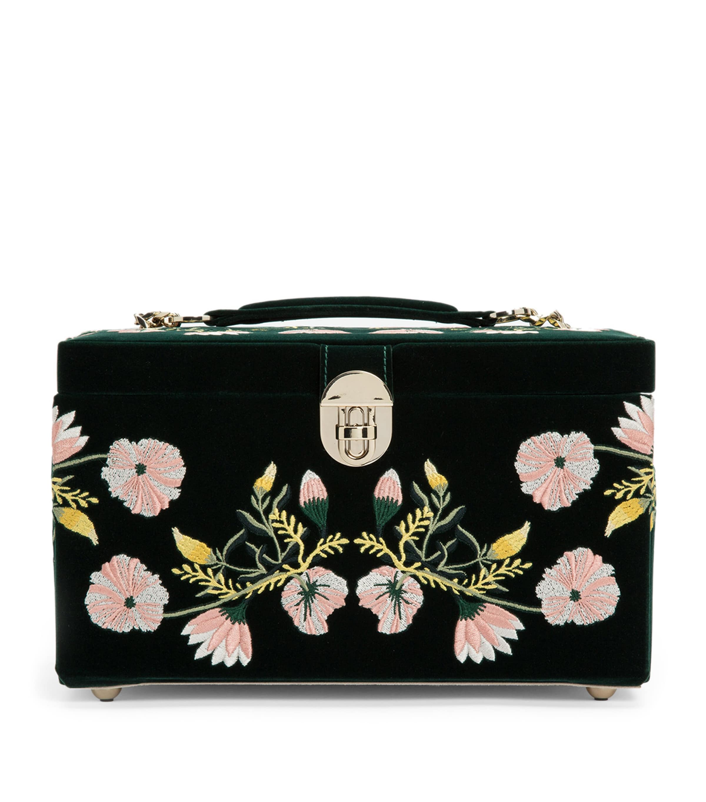WOLF Medium Zoe Jewellery Box Forest Green