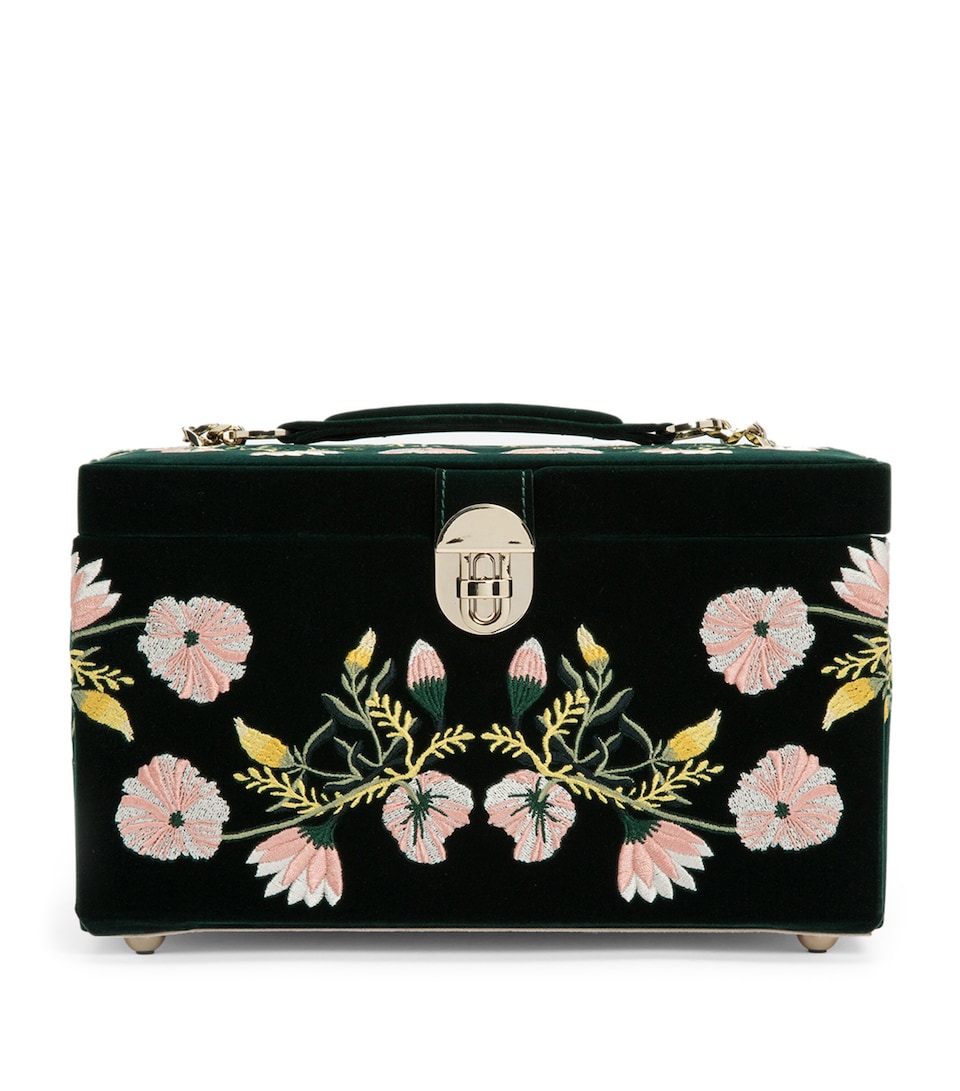 WOLF Medium Zoe Jewellery Box Forest Green