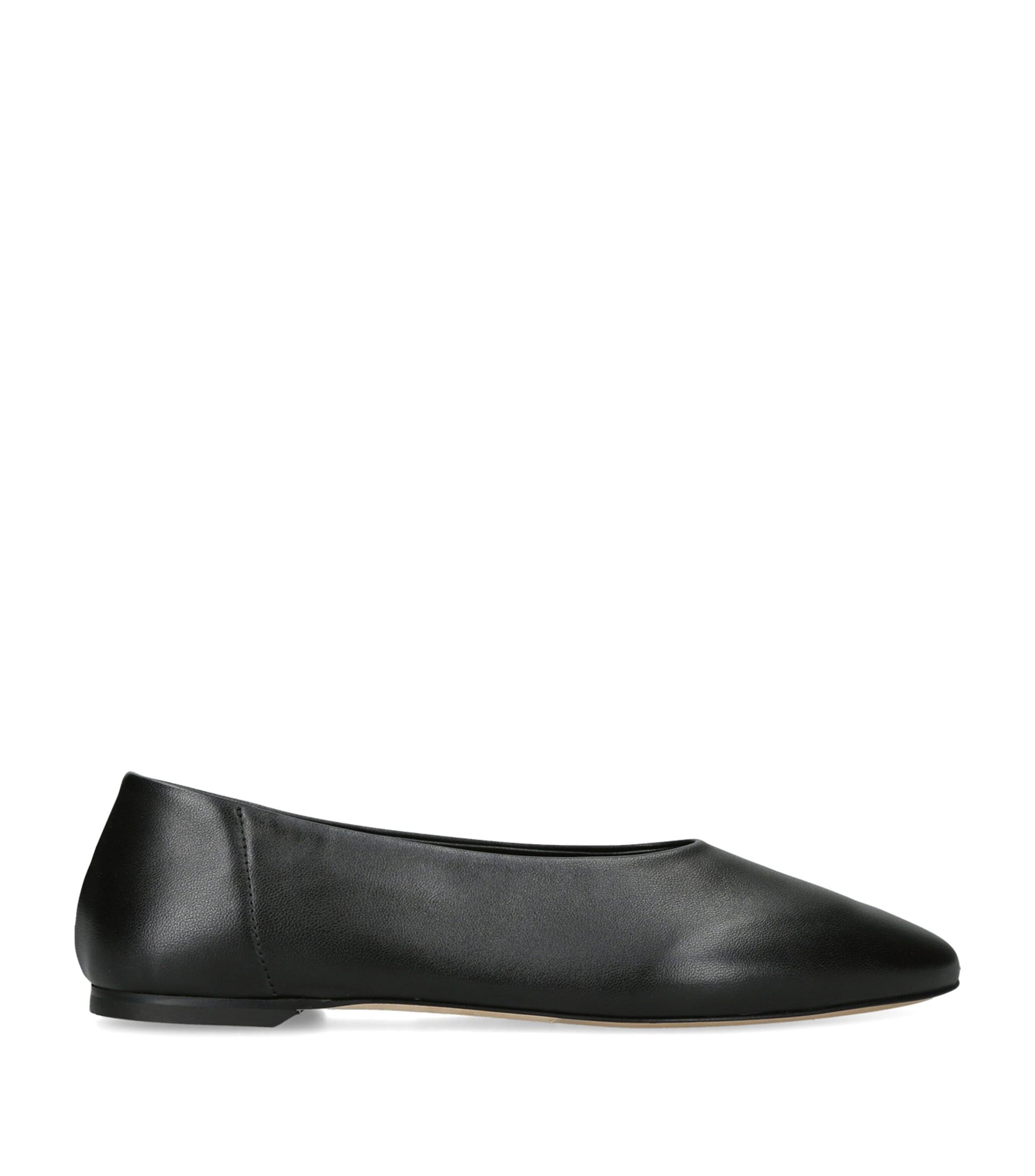 Toteme Leather Slip Ballet Flats Black