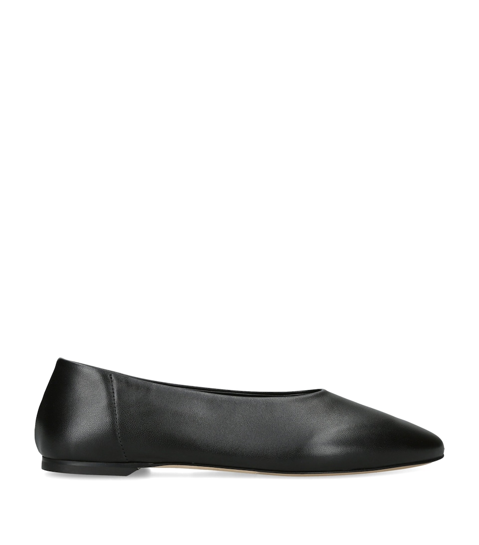Toteme Leather Slip Ballet Flats Black