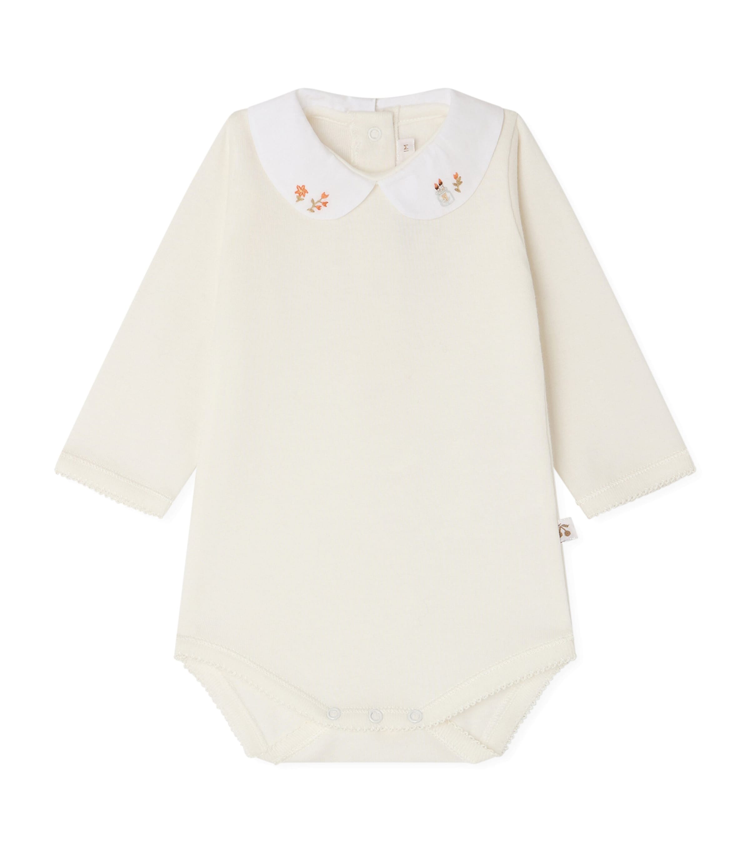 Bonpoint Cotton Collared Bodysuit (1-24 Months) Blanc Lait