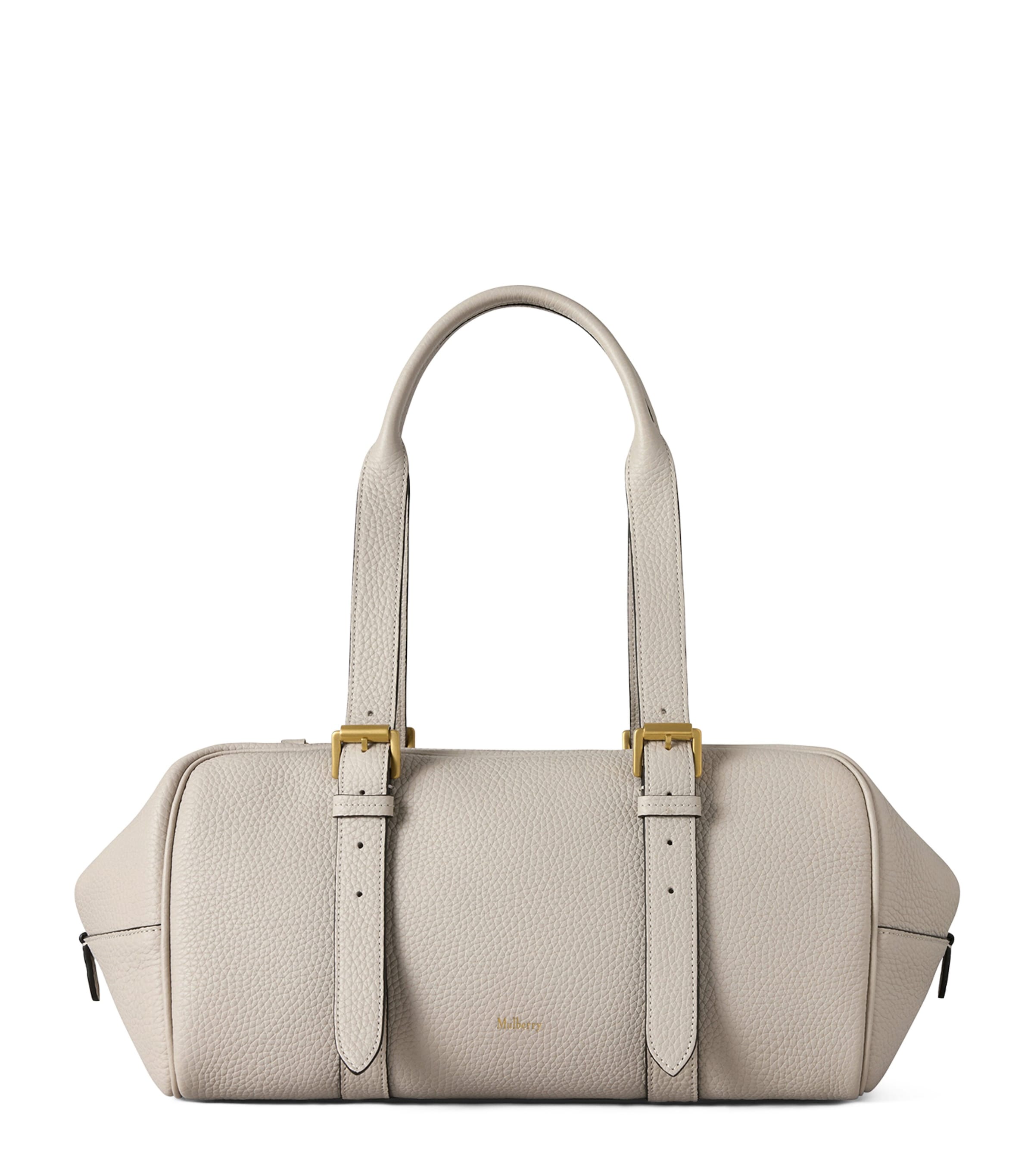 Mulberry Leather Boston Shoulder Bag Chalk