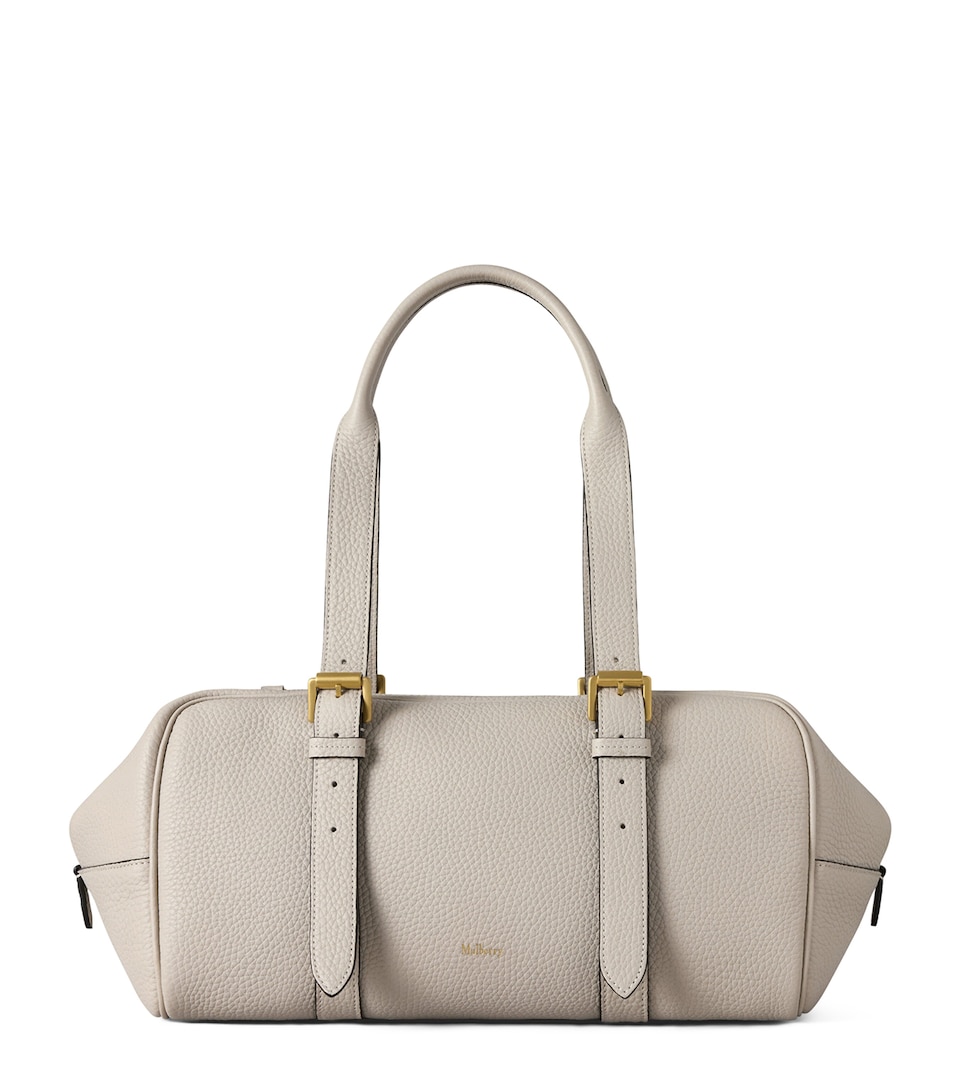 Mulberry Leather Boston Shoulder Bag Chalk