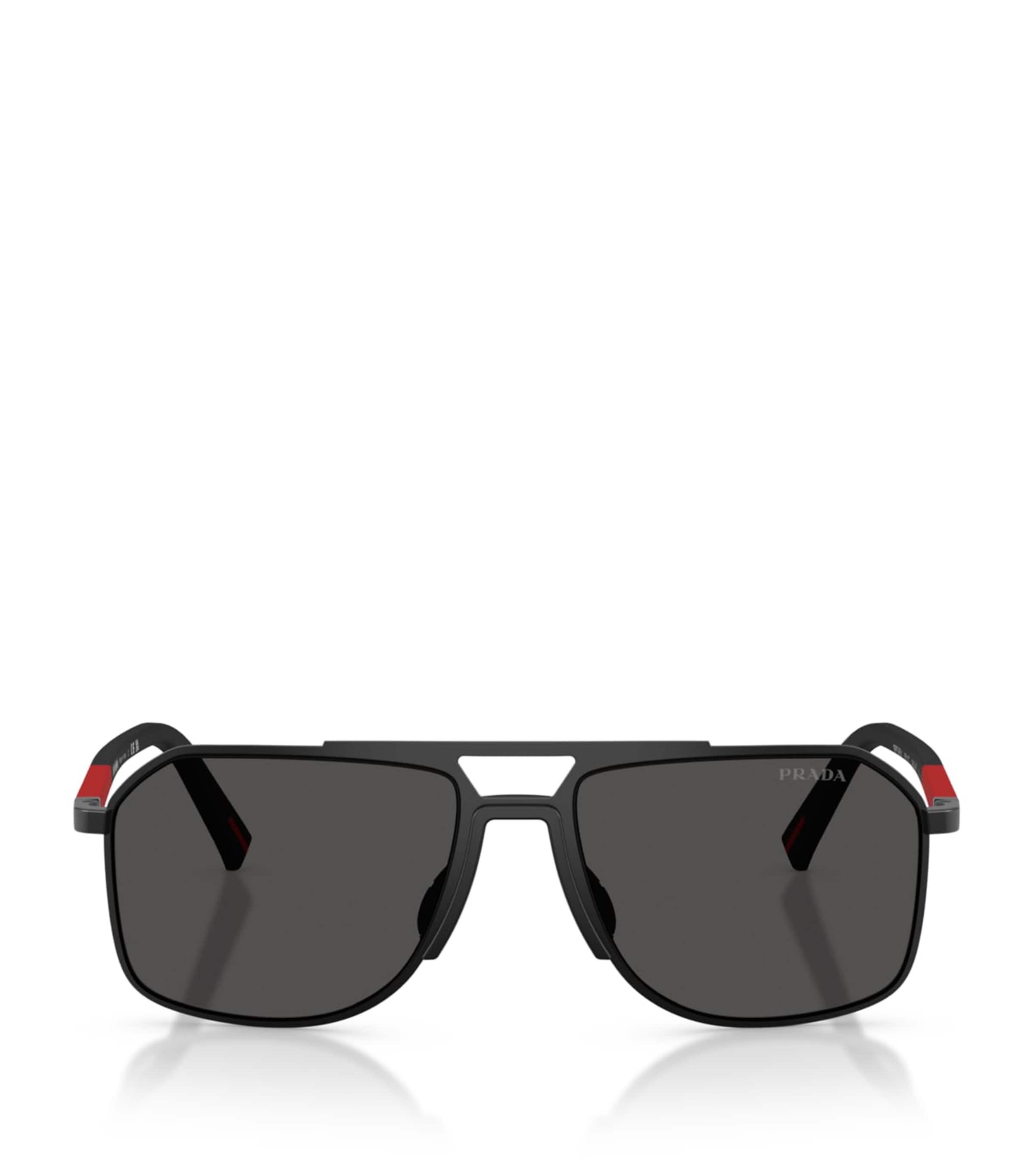 Prada Linea Rossa Metal PR B51S Pilot Sunglasses Black