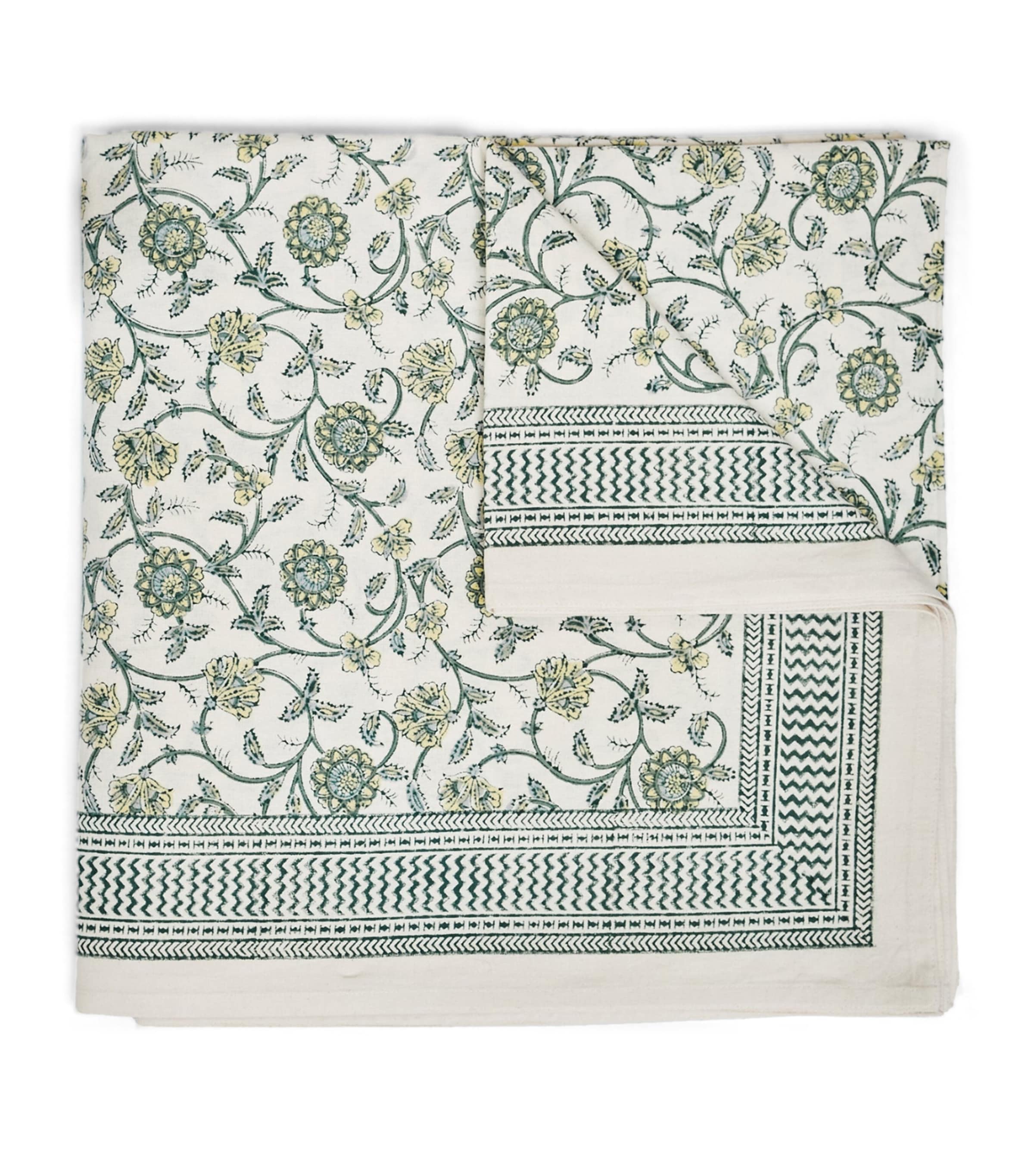 Maison Margaux Green Petals Tablecloth (150cm x 300cm)