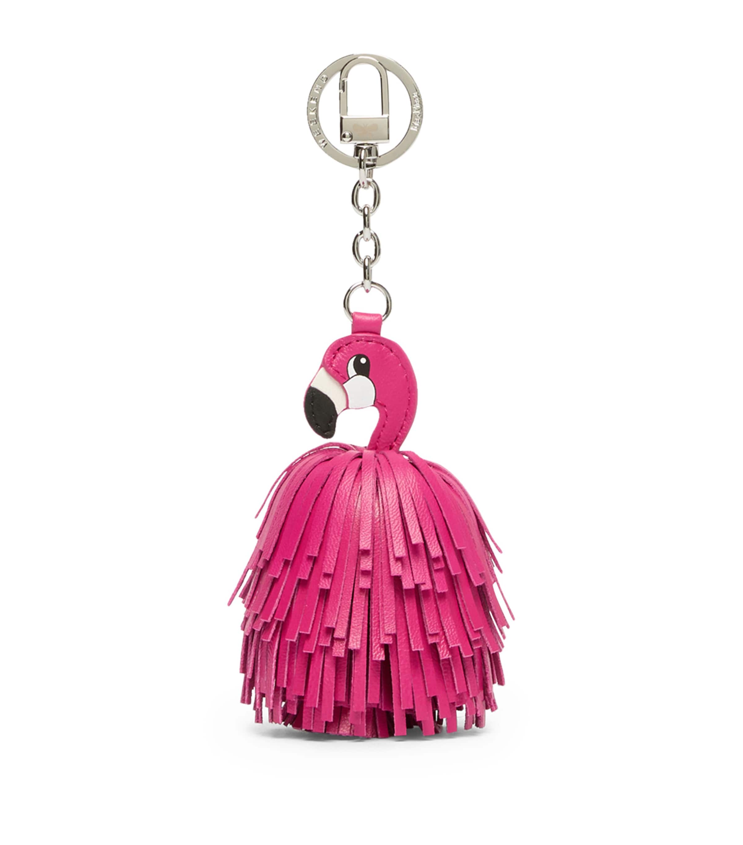 Weekend Max Mara Leather Flamingo Keyring Pink