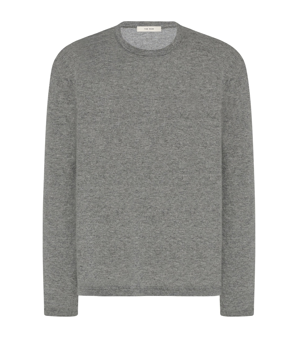 The Row Mens Casas Cashmere Sweater Grey