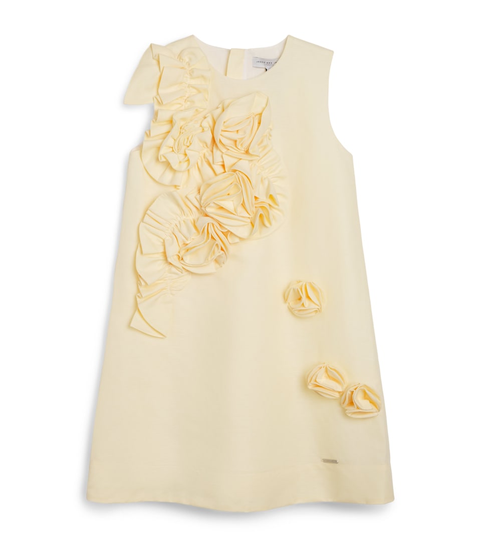 JESSIE AND JAMES Appliqué Sweet Pea Dress (10-14 Years) Yellow