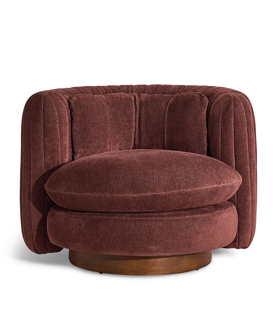Soho Home Linen Chenille Vivienne Armchair Burgandy