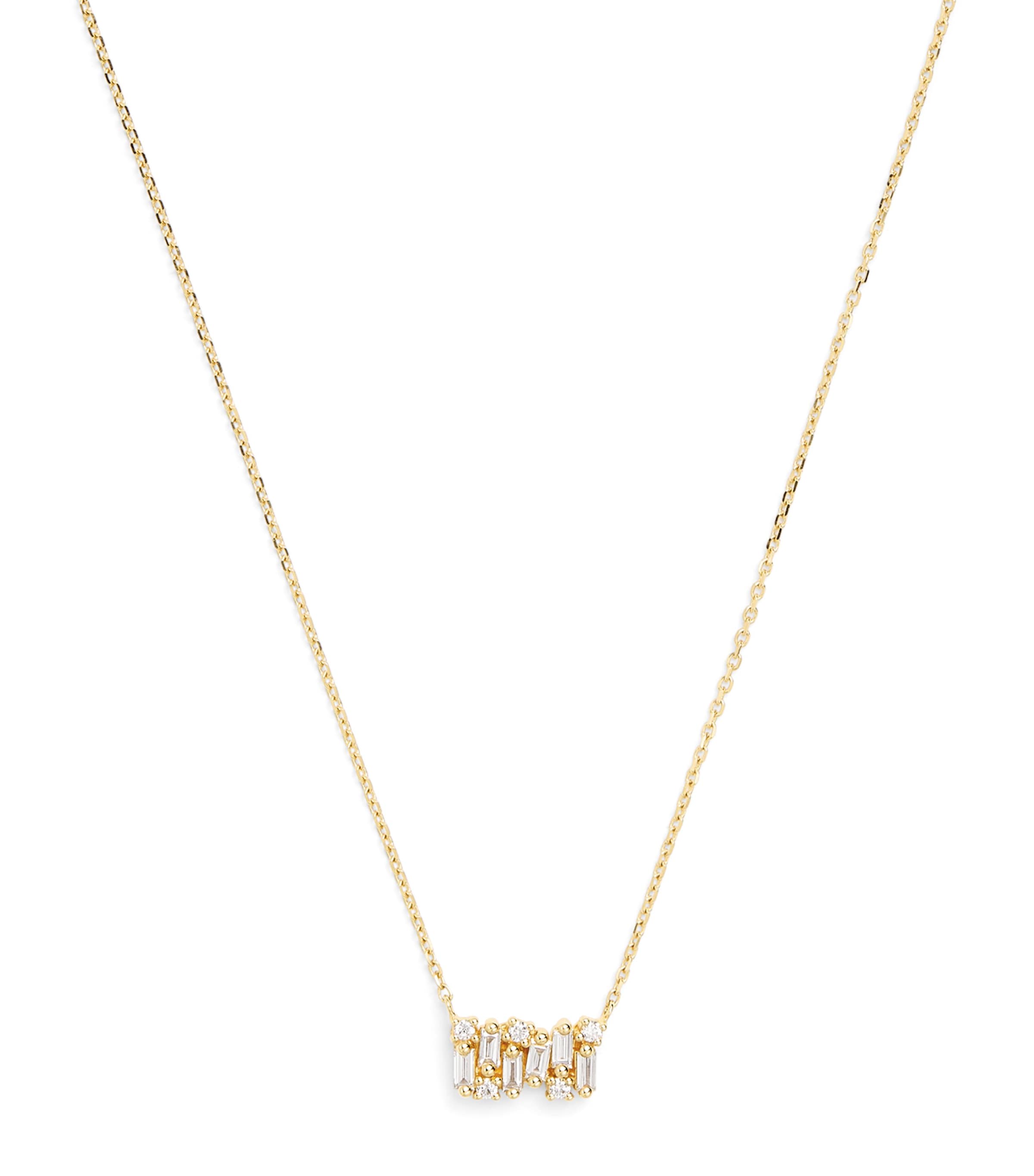 Suzanne Kalan Yellow Gold and Diamond Shimmer Necklace Yg/wd