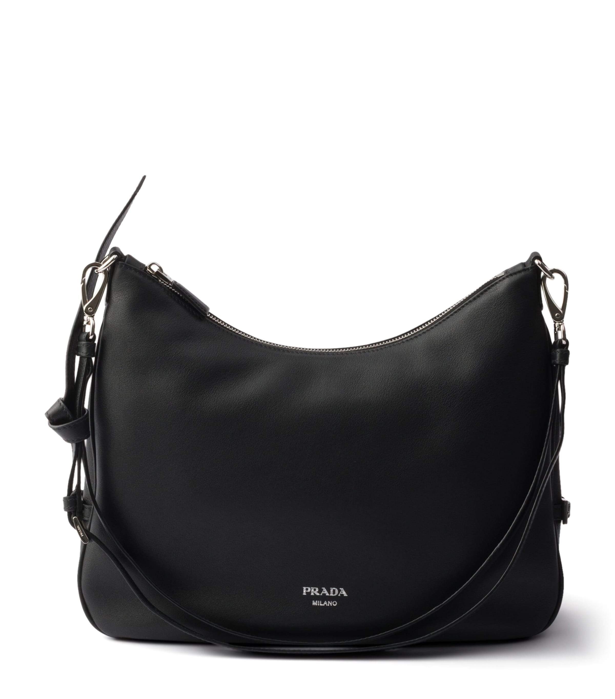 Prada Womens Large Leather Shoulder Bag