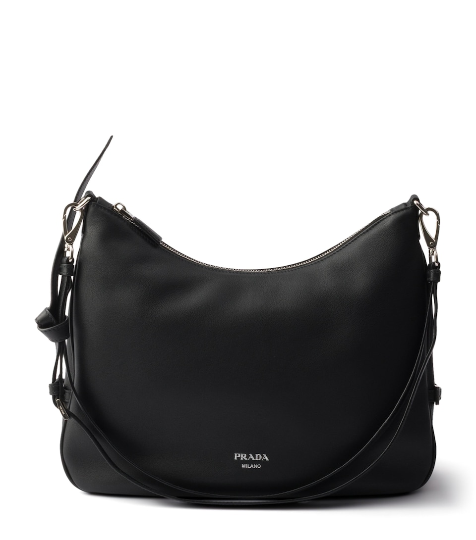 Prada Womens Large Leather Shoulder Bag