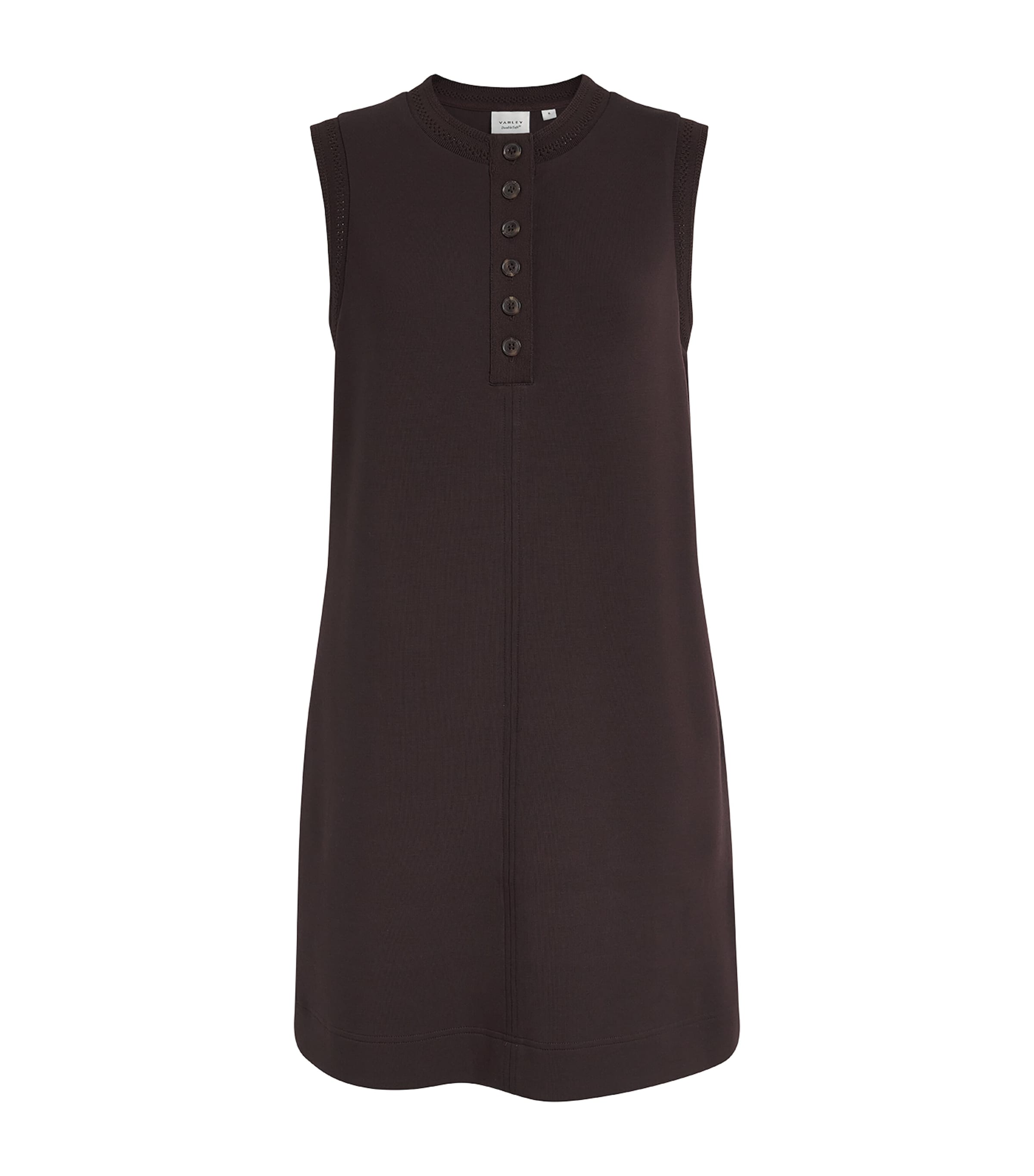 Varley Womens Elba Sleeveless Mini Dress Coffee Bean