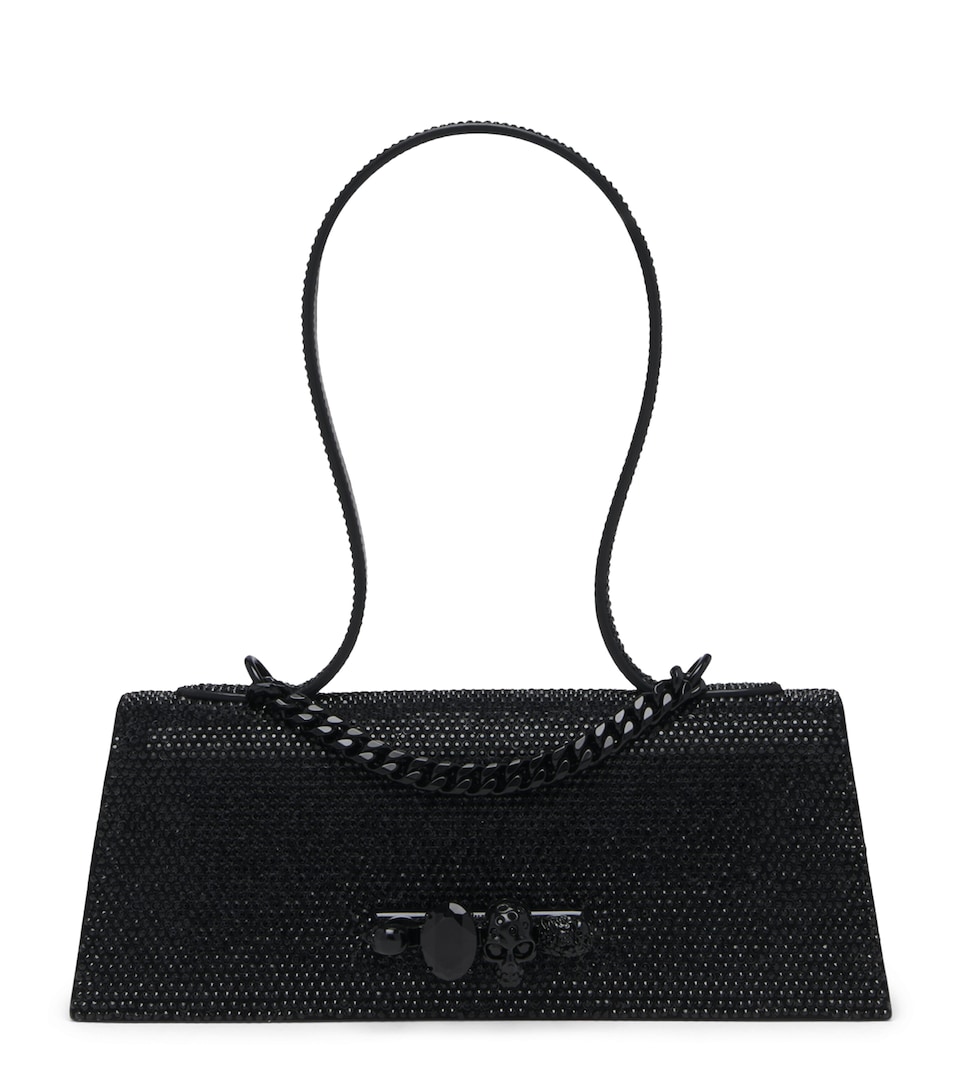 McQueen Leather Jewelled Top-Handle Bag