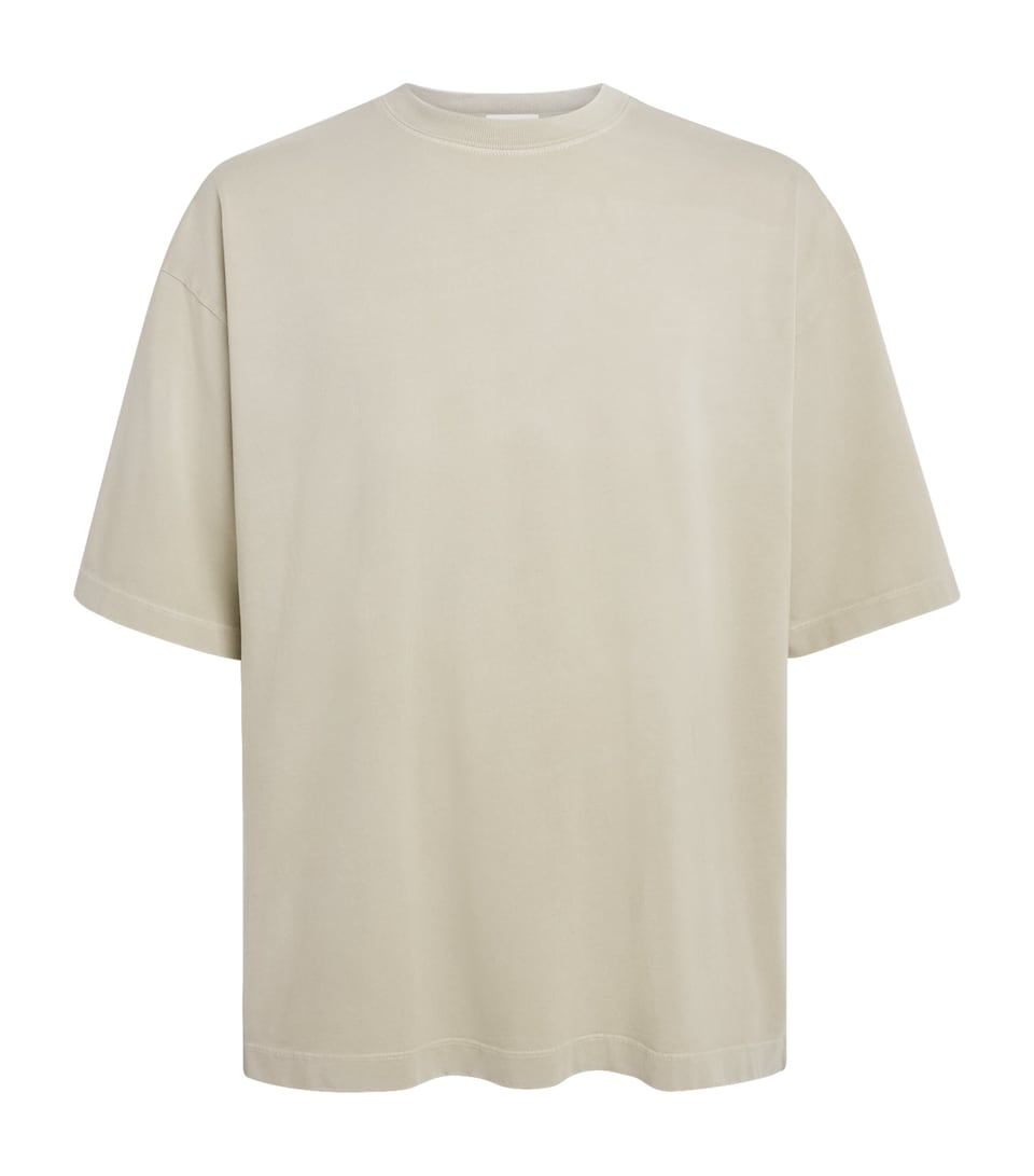 AGOLDE Mens Cotton Portman T-Shirt Lime Stone