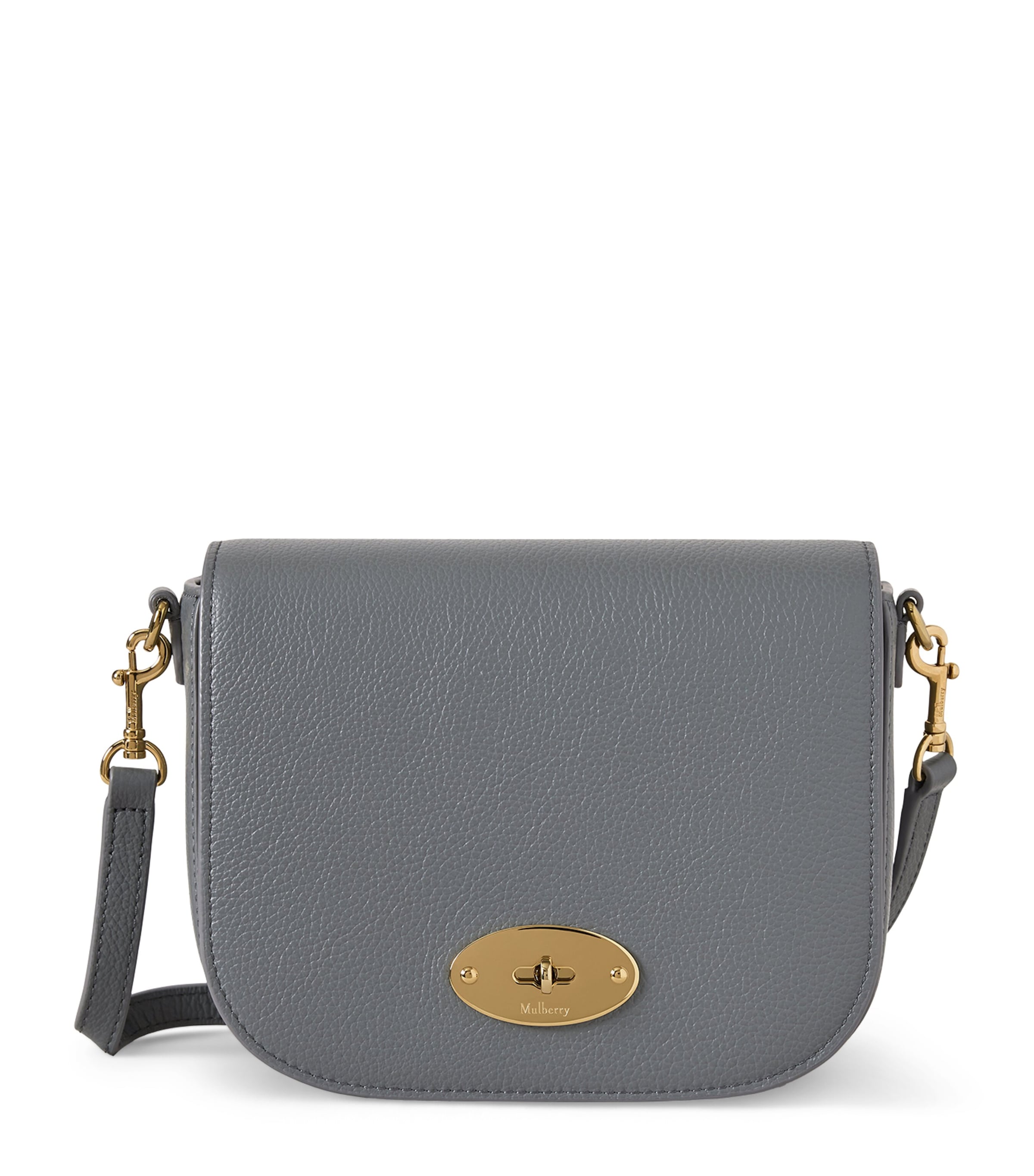 Mulberry Small Leather Darley Shoulder Bag Foggy Grey