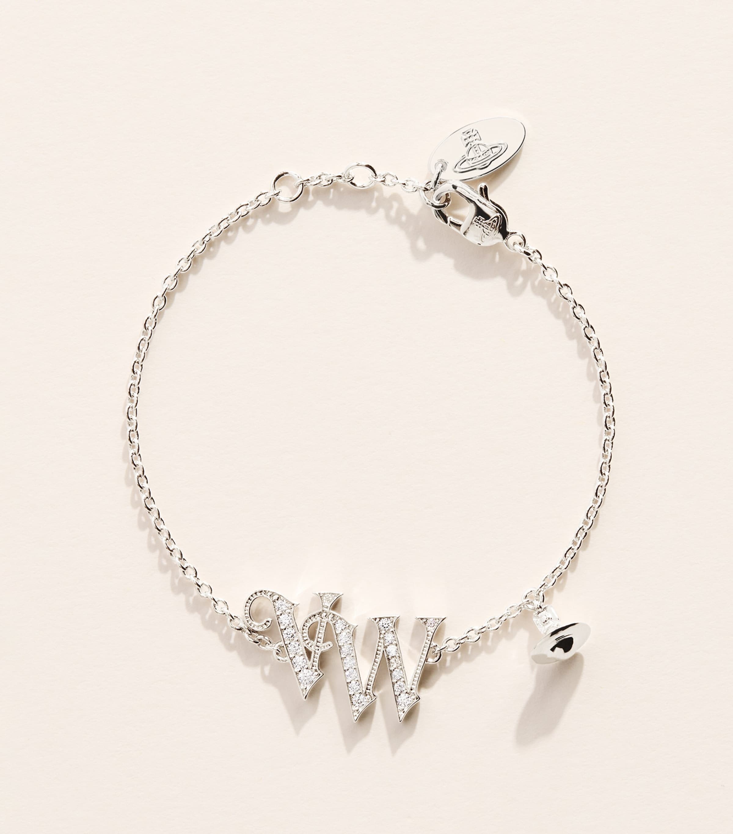 Vivienne Westwood Crystal-Embellished VW Bracelet Cz