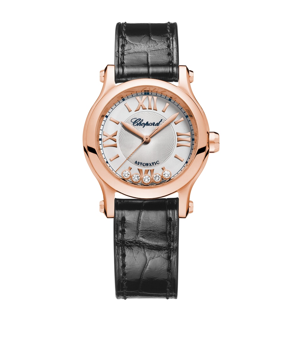 Rose Goldand Diamond Happy Sport Watch 30mm