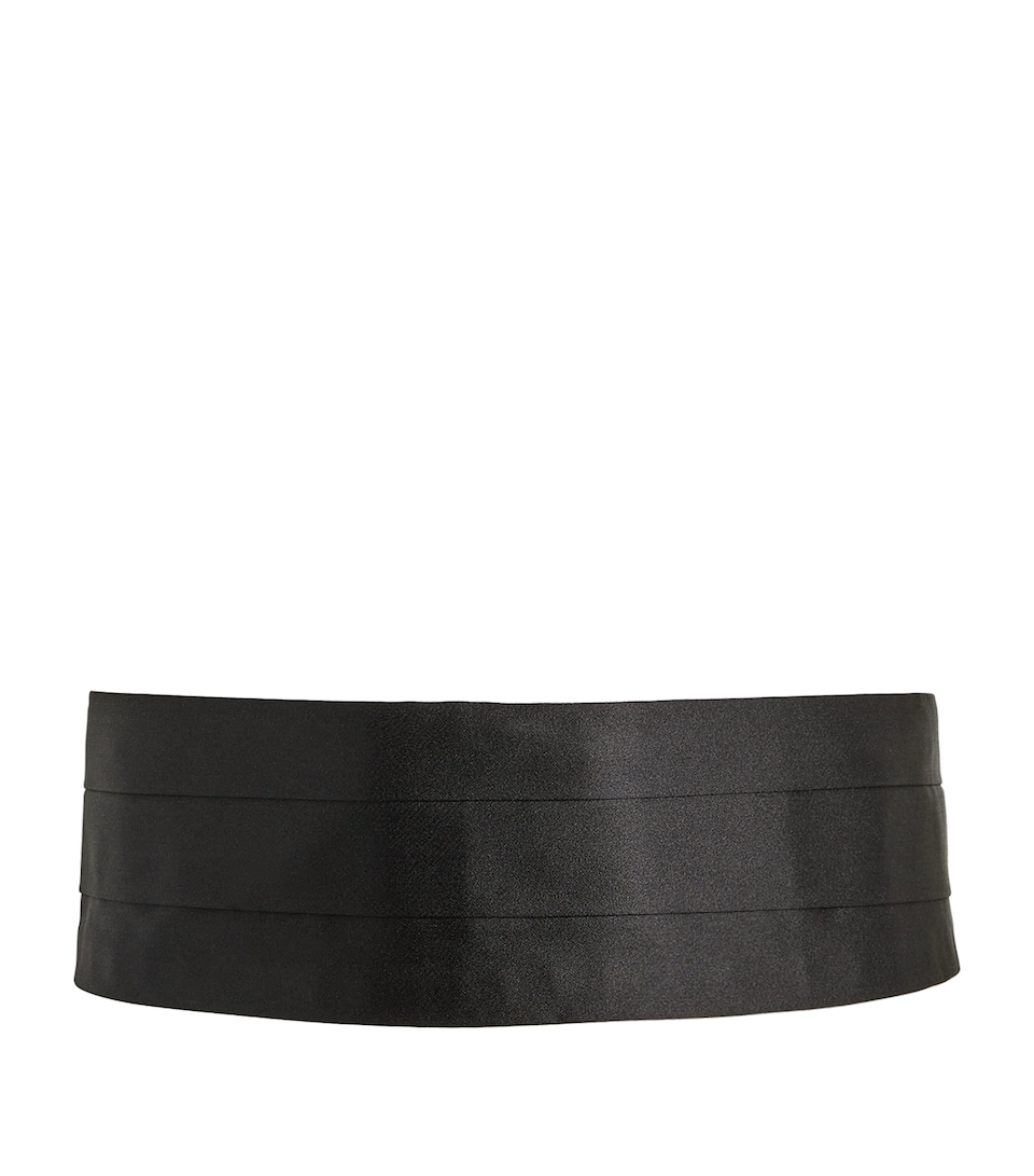 Canali Silk Cummerbund Black