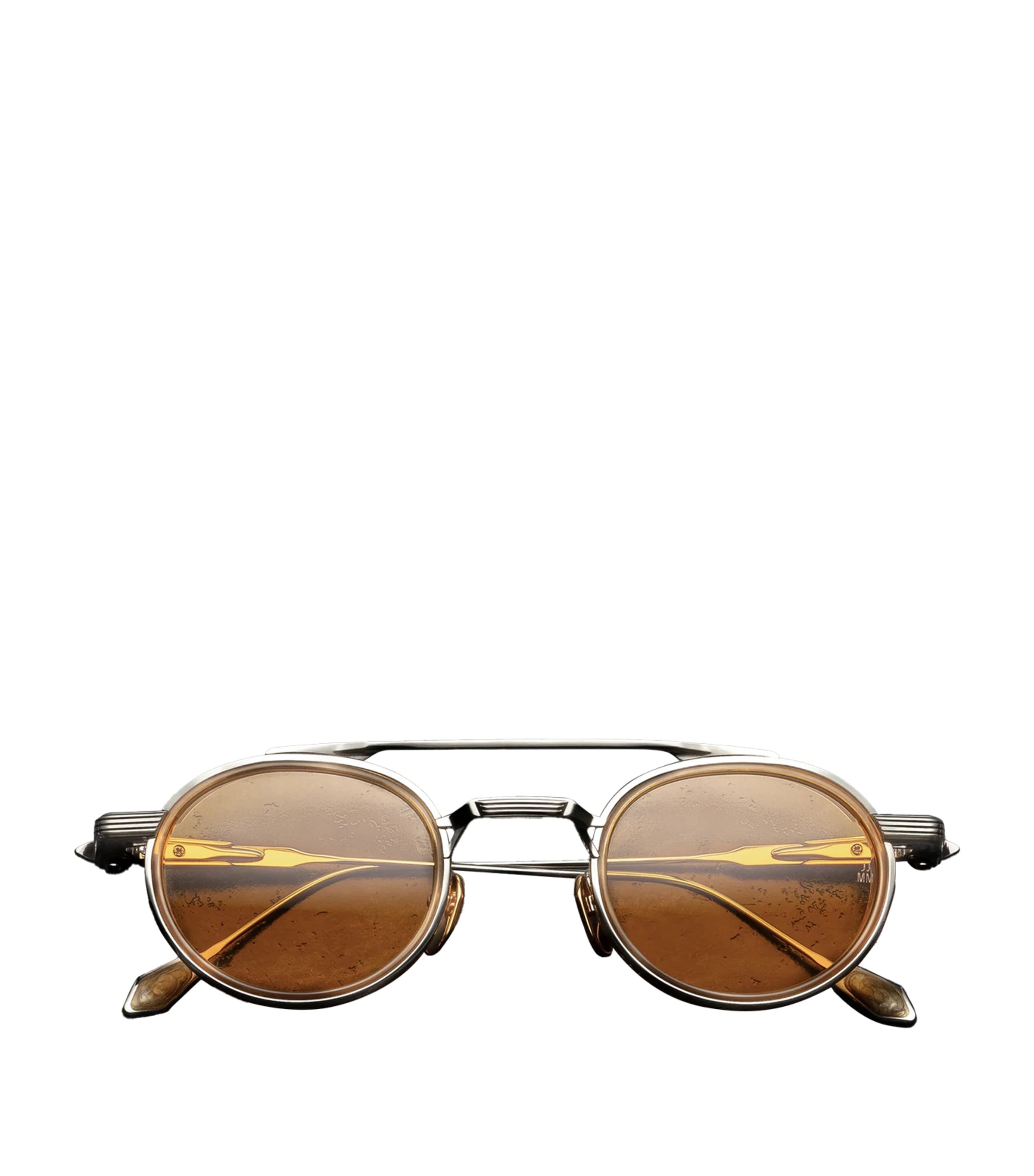 Jacques Marie Mage Metal Livingston Round Sunglasses Maxi