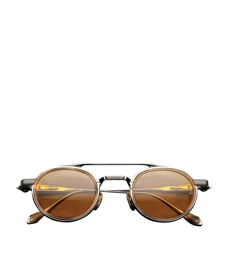 Jacques Marie Mage Metal Livingston Round Sunglasses Maxi