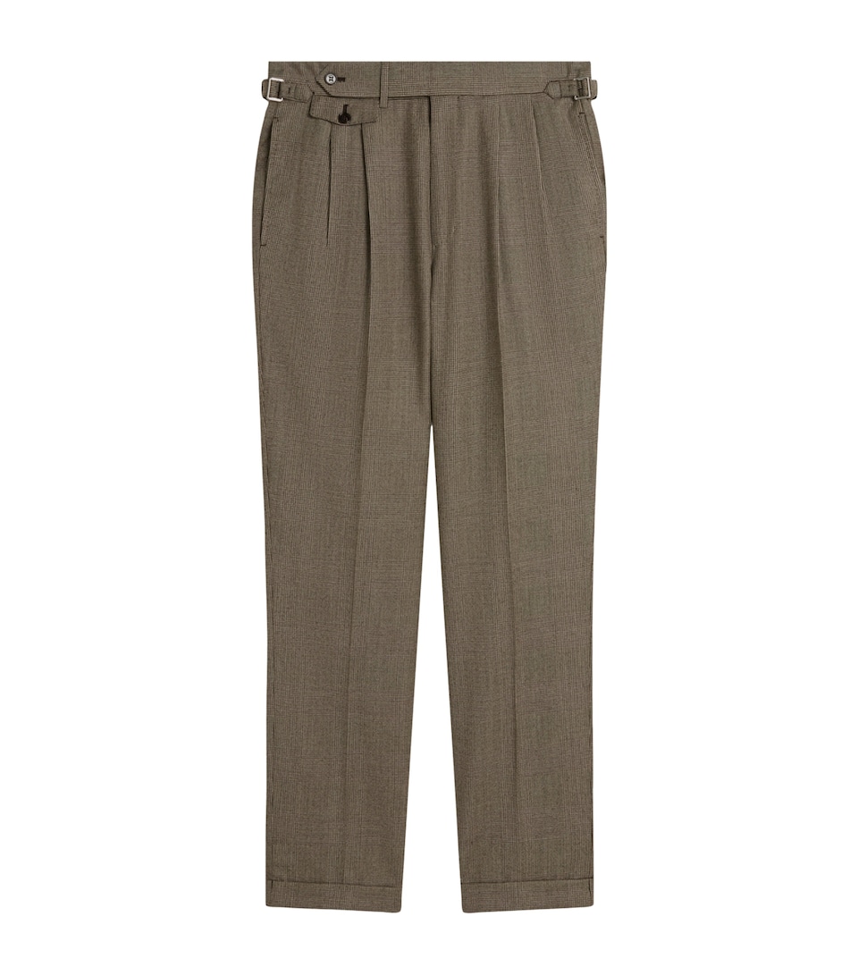 Wool Glen Check Trousers