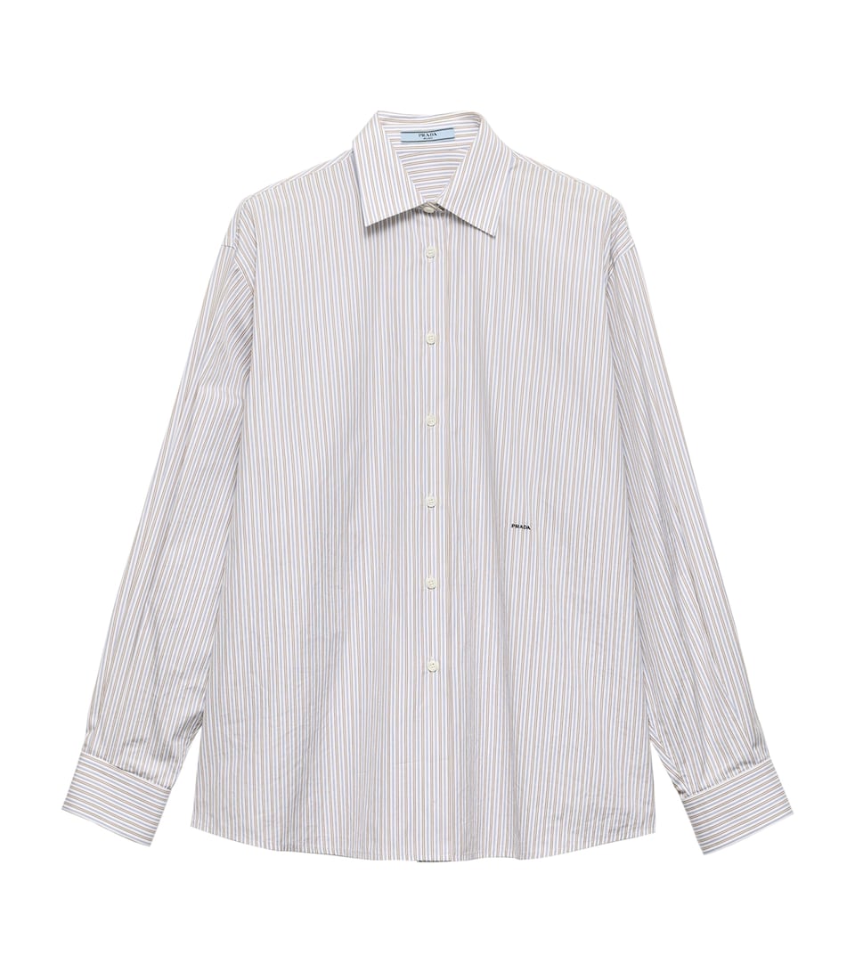 Prada Womens Cotton Poplin Oversized Shirt