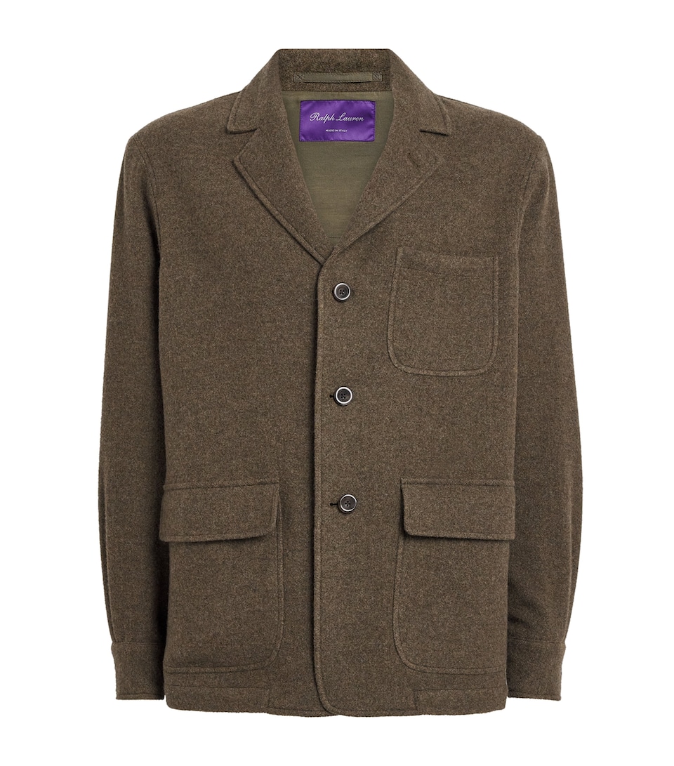 Cashmere-Wool Brushed Twill Blazer