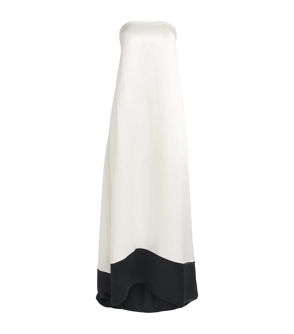 Abadia Womens Strapless Diana Maxi Dress White