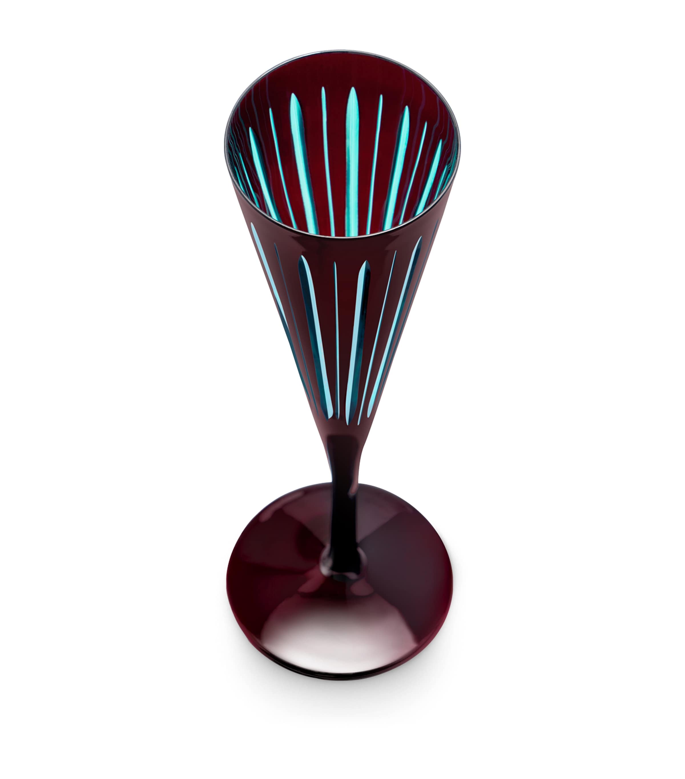 L'Objet Prism Champagne Flutes (Set of 4) Bordeaux
