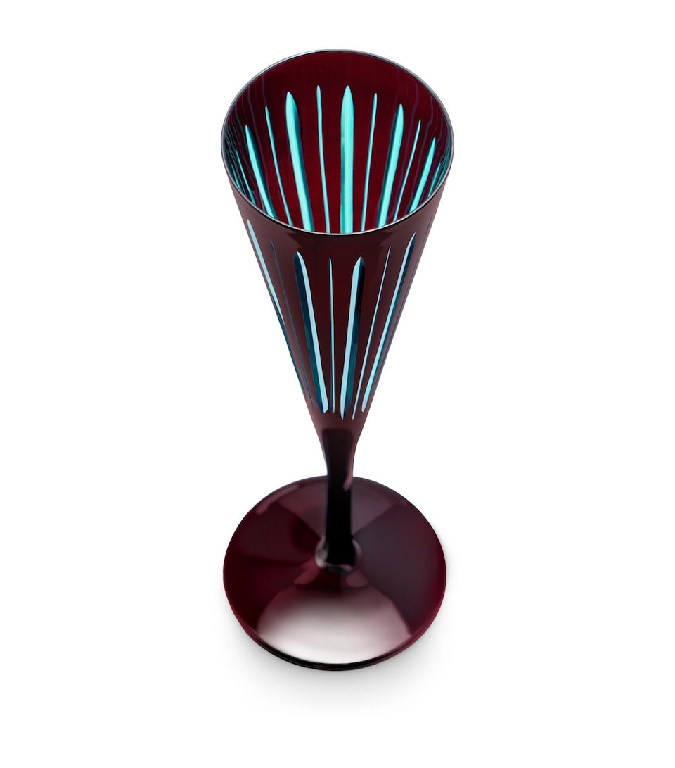 L'Objet Prism Champagne Flutes (Set of 4) Bordeaux