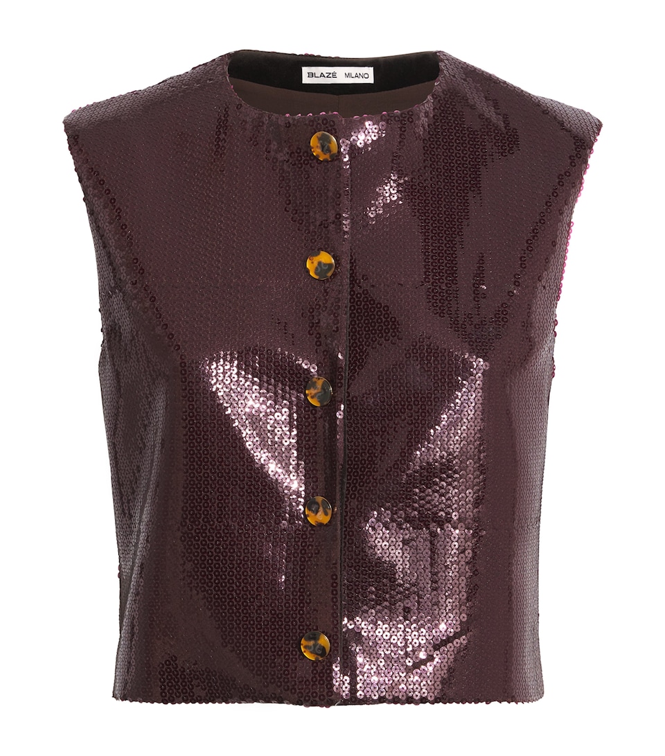 Sequinned Villanella Jaka Gilet