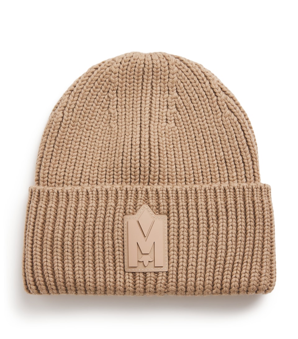 Wool-Blend Ribbed Beanie