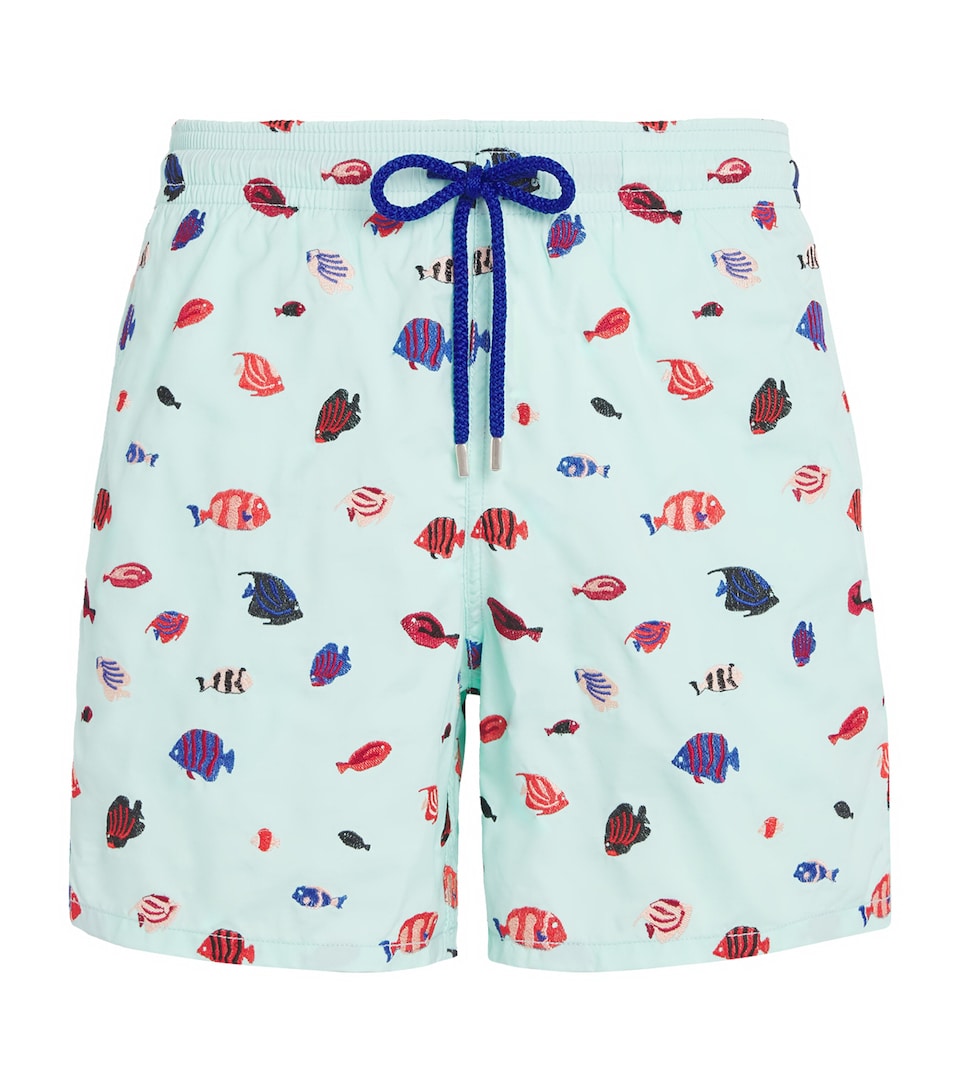Embroidered Fishy Dance Swim Shorts