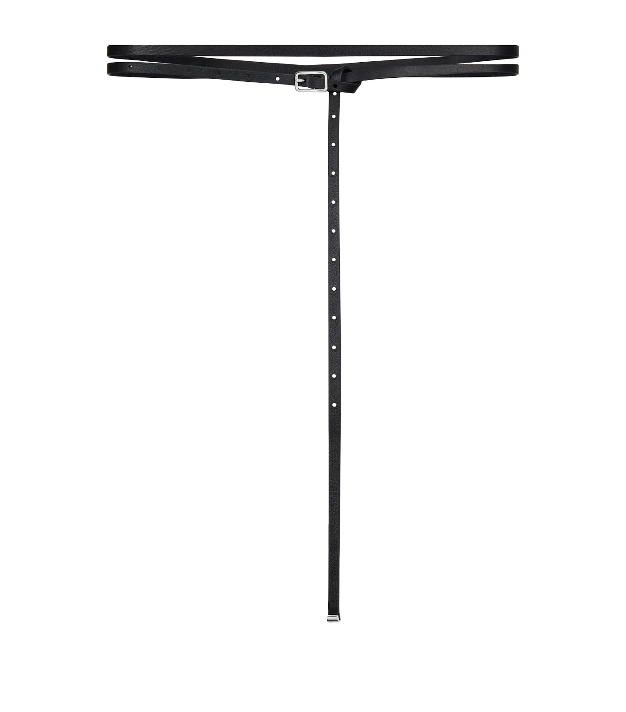 Givenchy Leather Longline Belt Black