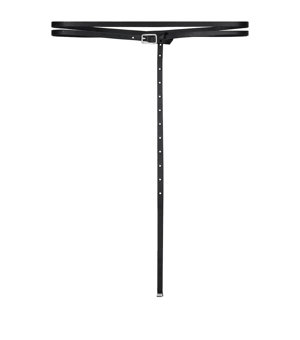 Givenchy Leather Longline Belt Black