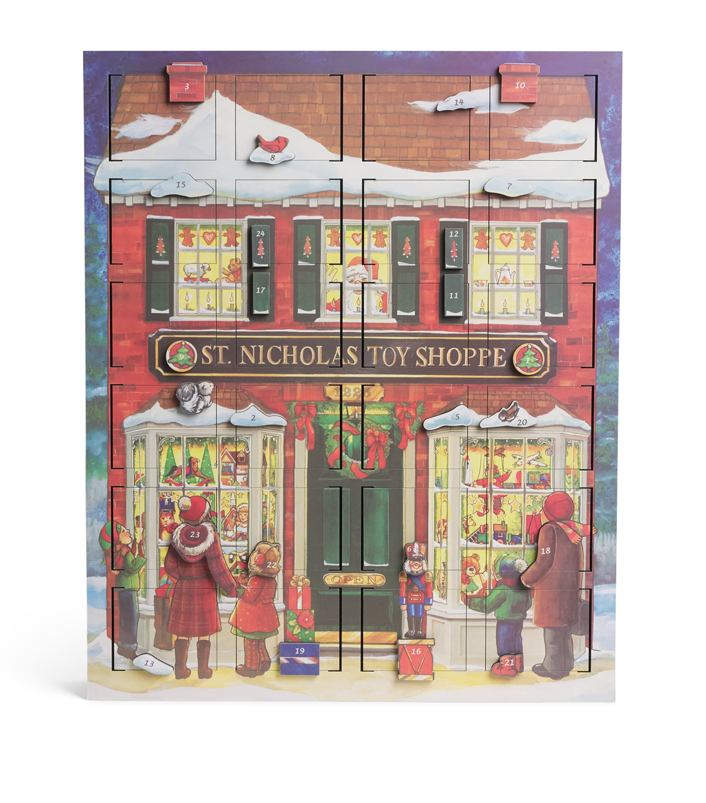 Byers' Choice Wooden Fireside Advent Calendar
