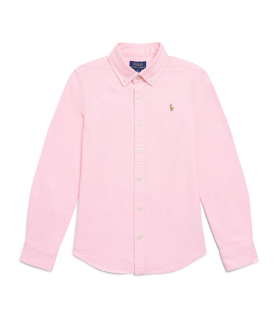Ralph Lauren Kids Cotton Polo Pony Long-Sleeve Shirt (7-14 Years) Bath Pink
