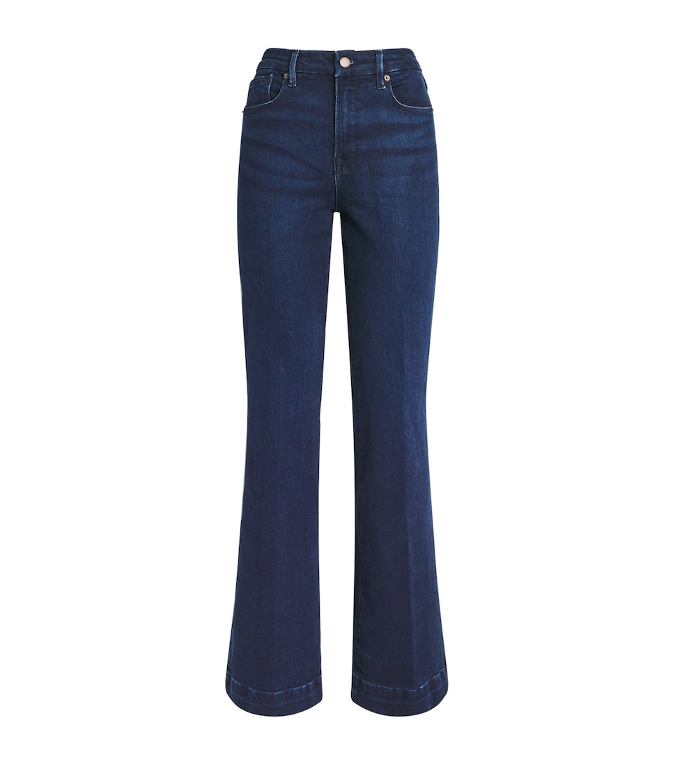 Compression Mid-Rise Flared Jeans