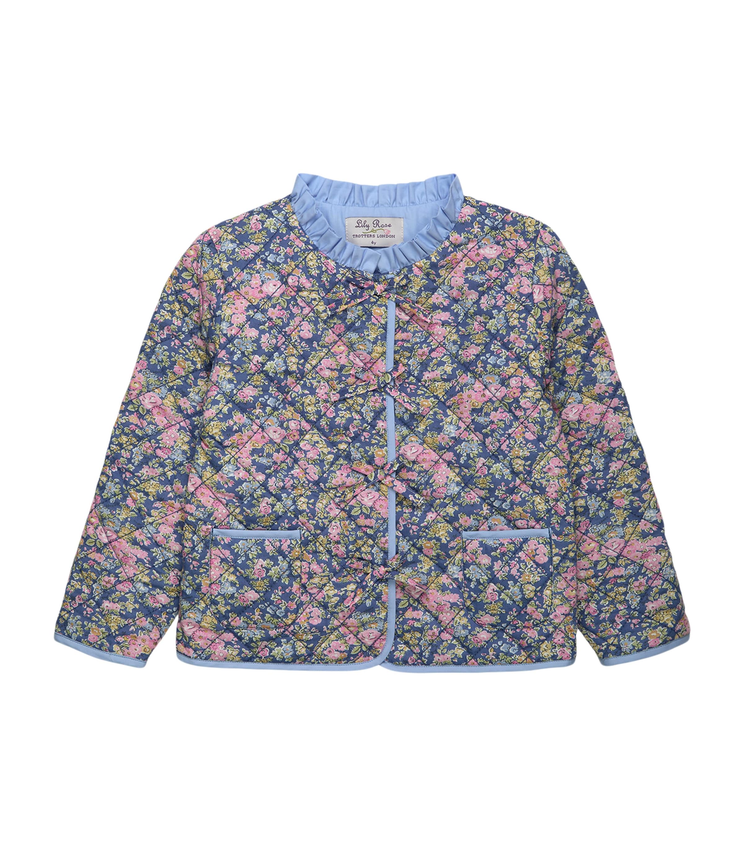 Trotters Cotton Tatum Quilted Jacket (12 Months) Blue