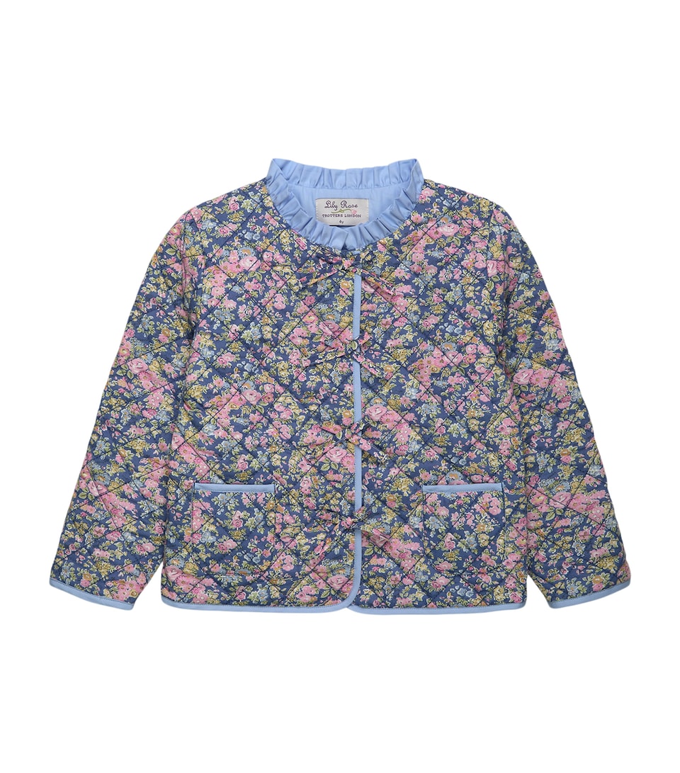 Trotters Cotton Tatum Quilted Jacket (12 Months) Blue