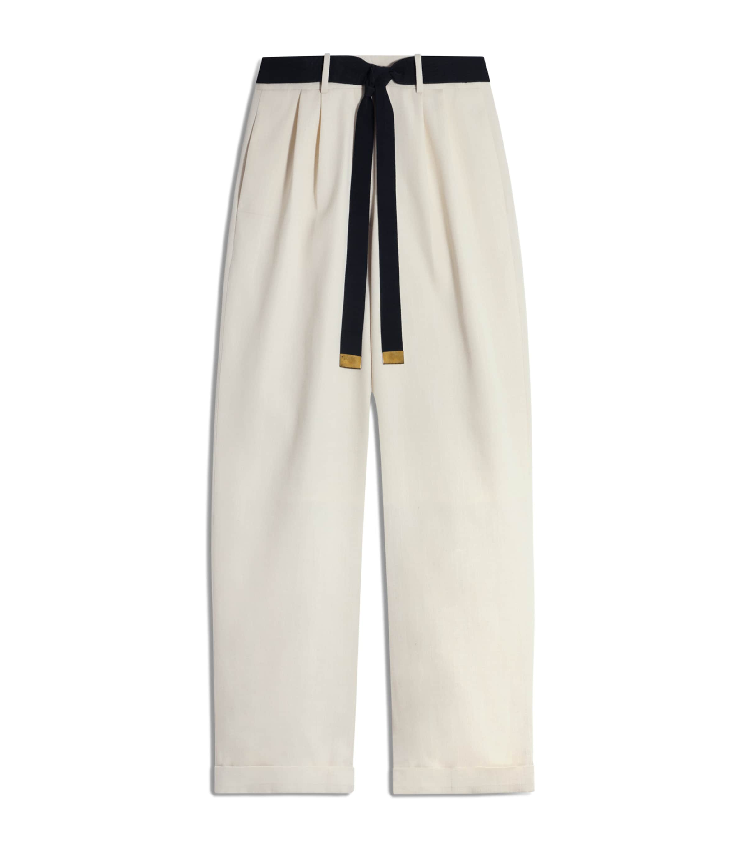 Schiaparelli Womens Canvas Oversized Trousers Ecru